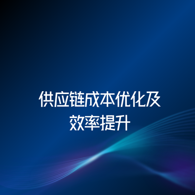 供应链成本优化及效率提升